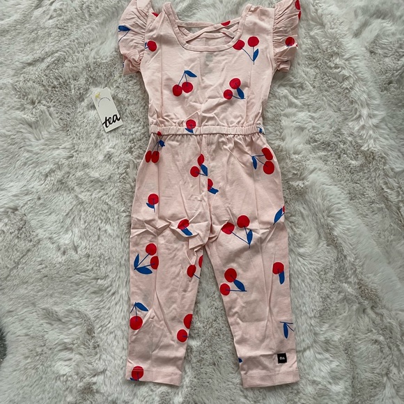 NWT Tea Collection Scoop Back Ruffle Jumpsuit - Picture 2 of 4